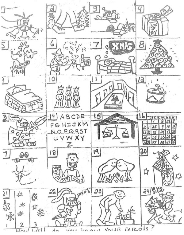 Puzzle Anecdotes photo regarding Guess the Christmas Song Printable identify Puzzle Anecdotes