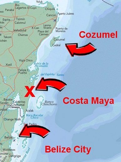 puerto costa maya mexico map Into The Jungle puerto costa maya mexico map
