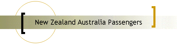 New Zealand Australia Passengers
